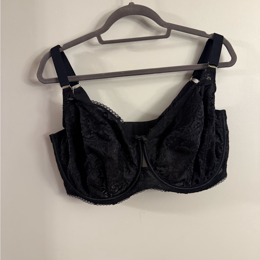 Sculptresse Estel 42H Black Lace Underwire Bra UK 42H Panache